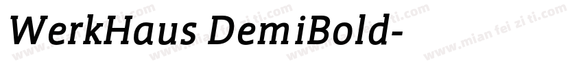 WerkHaus DemiBold字体转换